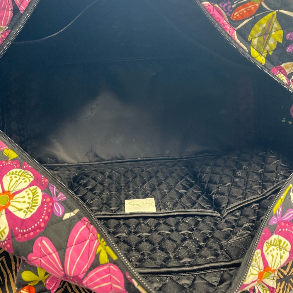 Vera Bradley Pink and Black Travel Bag with Floral Design - Picture 8 of 8